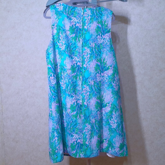 NWOT Lilly Pulitzer Vibrant Coral Reef Romper Zip Up Back Inner Lining Size 16 - Picture 2 of 13